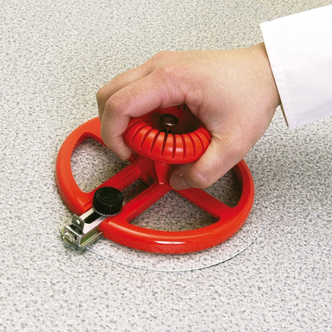 NT Cutter C-2500P circle cutter showing blade-storage compartment and spare blades.