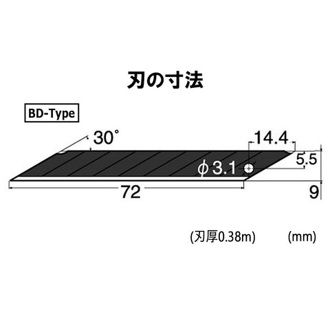 NT Cutter oxide-coated blades resist rust for long-lasting performance.