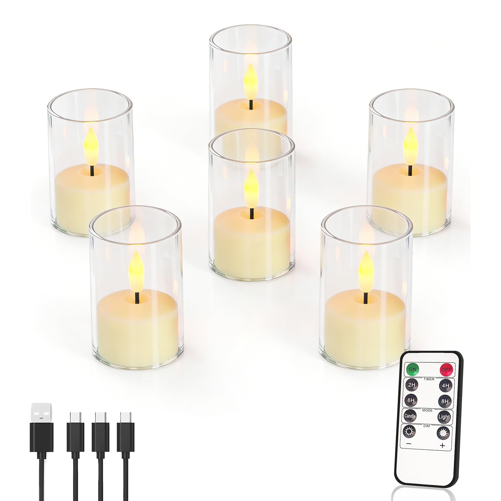 Ntewidbroansa rechargeable acrylic candle shell for durable, multi-level decor.