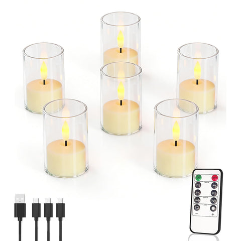 Ntewidbroansa rechargeable acrylic candle shell for durable, multi-level decor.