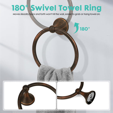 Ntipox Antique bathroom hardware set uses durable zinc alloy for long-lasting use