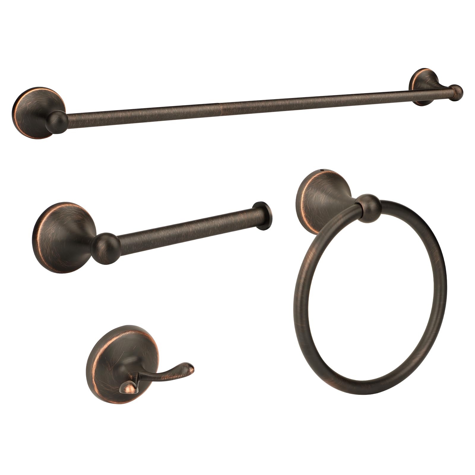 Ntipox antique bronze 24-inch towel bar for stylish bathroom organization.