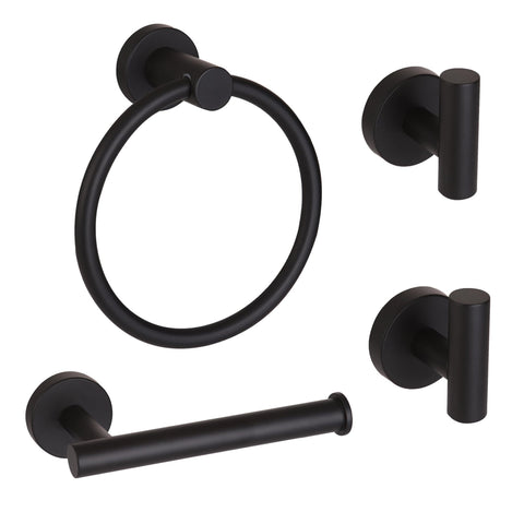 NTIPOX bathroom setup with matte black hardware enhances a cohesive, contemporary look.