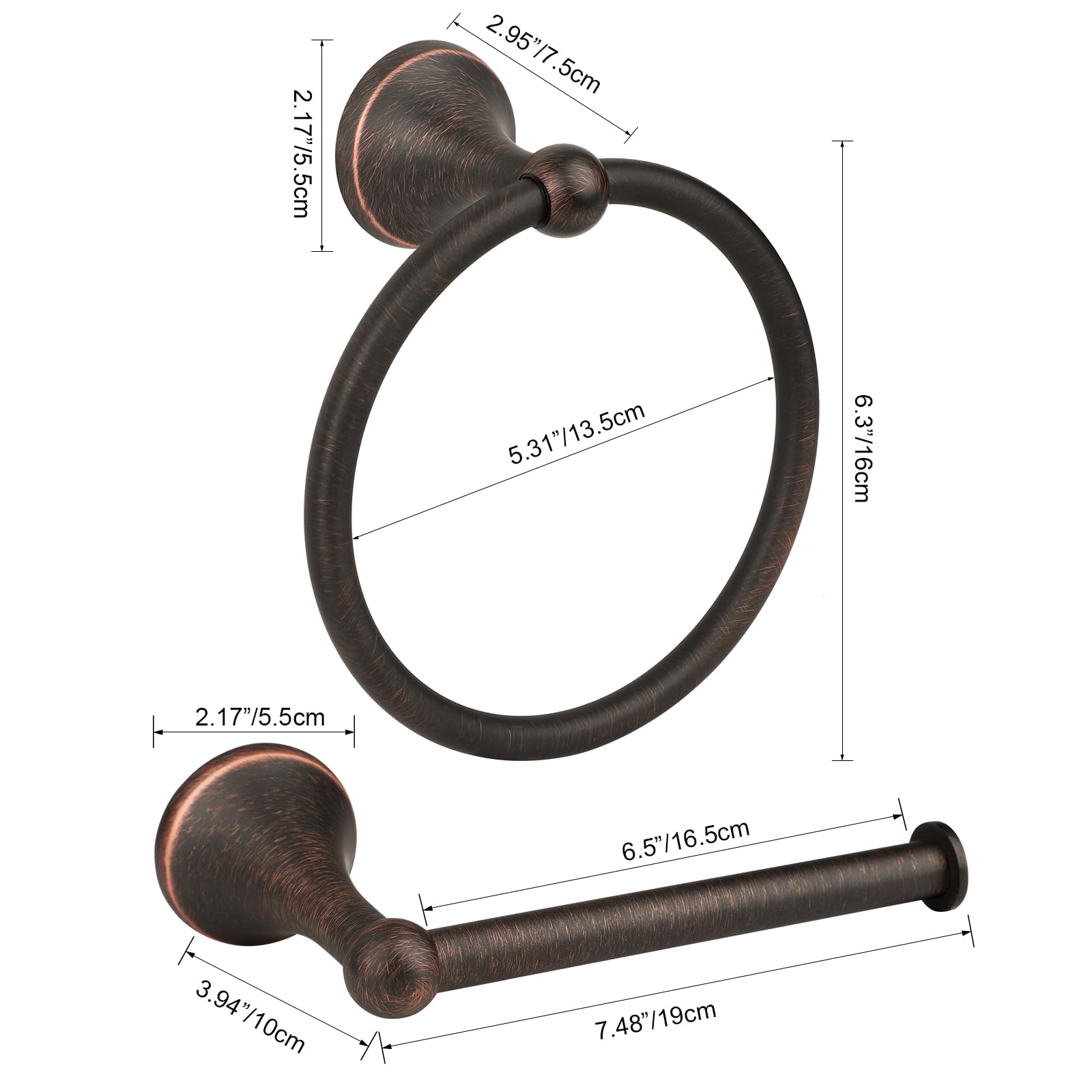 Ntipox bronze bathroom accessories set creates cohesive, organized spaces