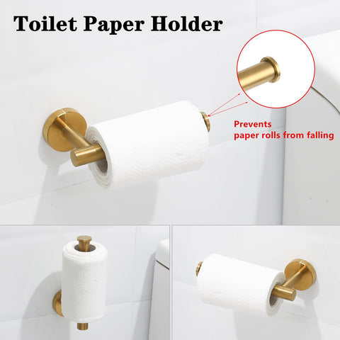 Ntipox brushed gold bathroom hardware kit displayed for cohesive style.