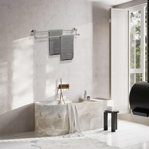 Ntipox DIY-friendly towel bar with included hardware simplifies installation.