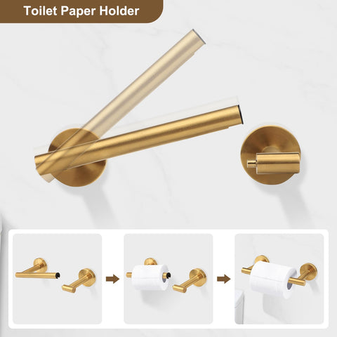 Ntipox double post pivoting toilet paper holder accommodates large rolls.