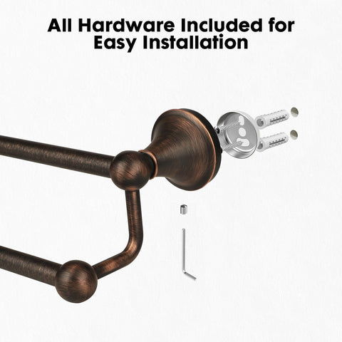 Hotel-style bronze towel bar by Ntipox adds timeless elegance