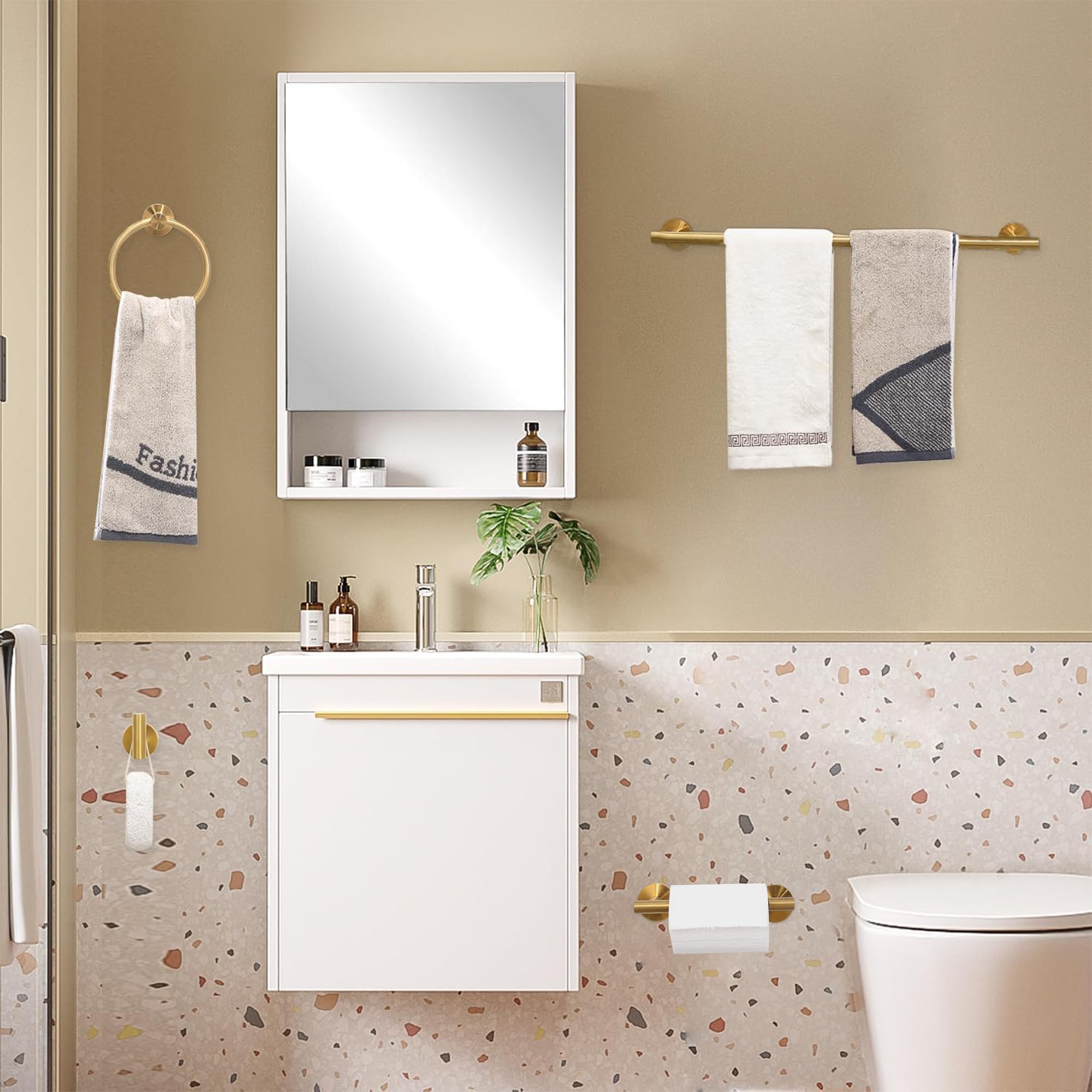 Ntipox stainless steel towel ring adds durable style to any bathroom.