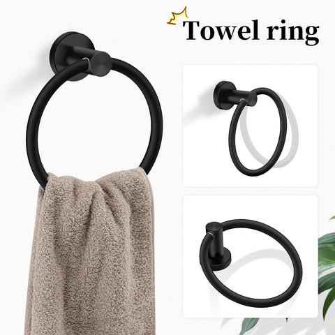 NTIPOX toilet paper holder in matte black keeps essentials within reach.