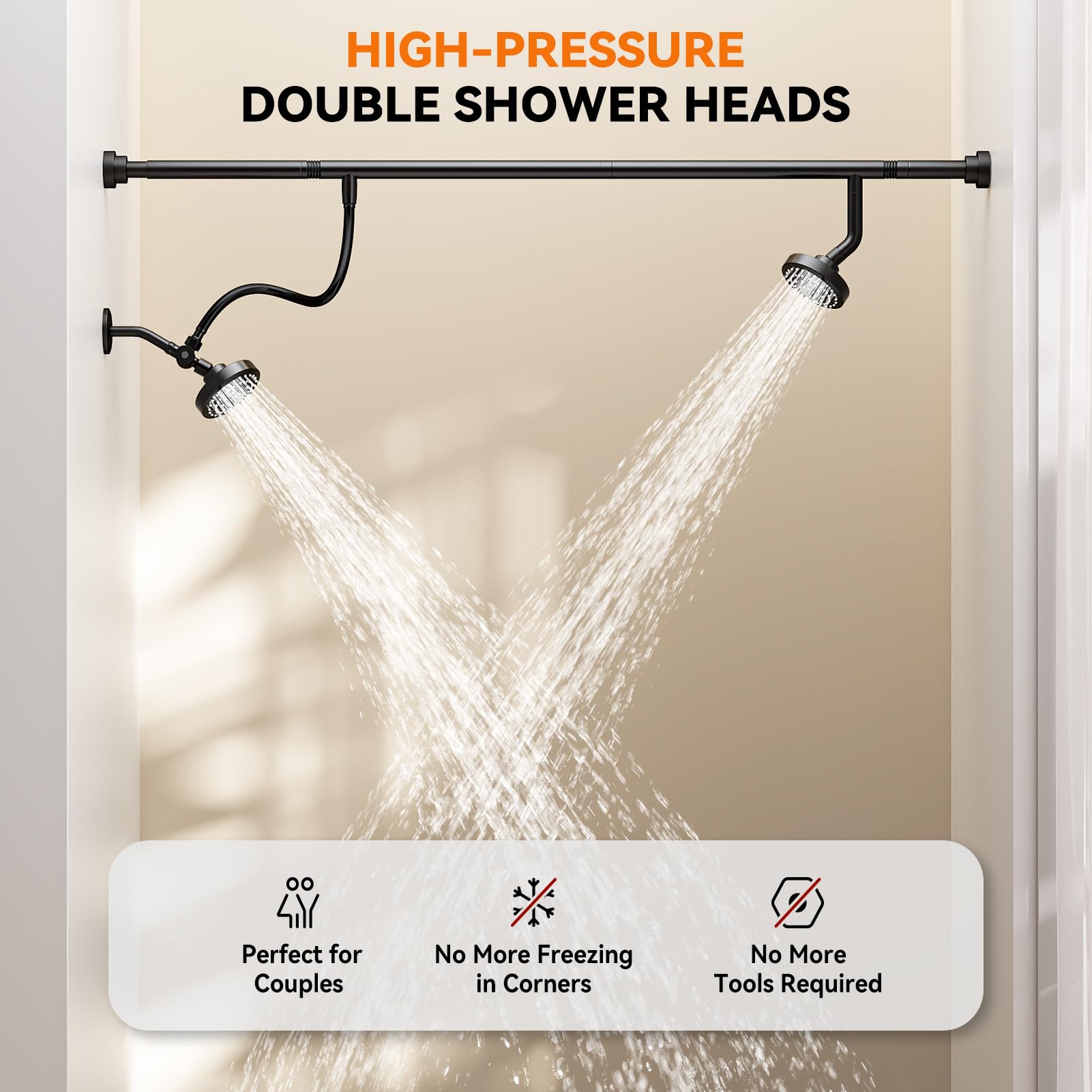 NTPN adjustable rod fits 47-87 inches for versatile bathroom setups