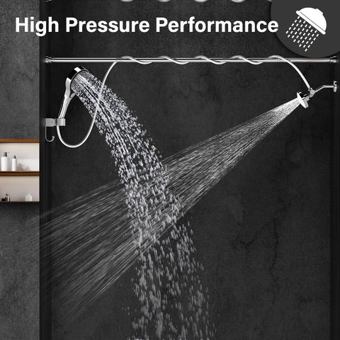 NTPN dual shower head 304 stainless steel construction resisting rust.