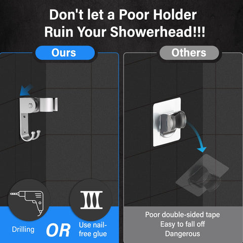 NTPN dual shower head adjustable installation bracket for custom height and angle.