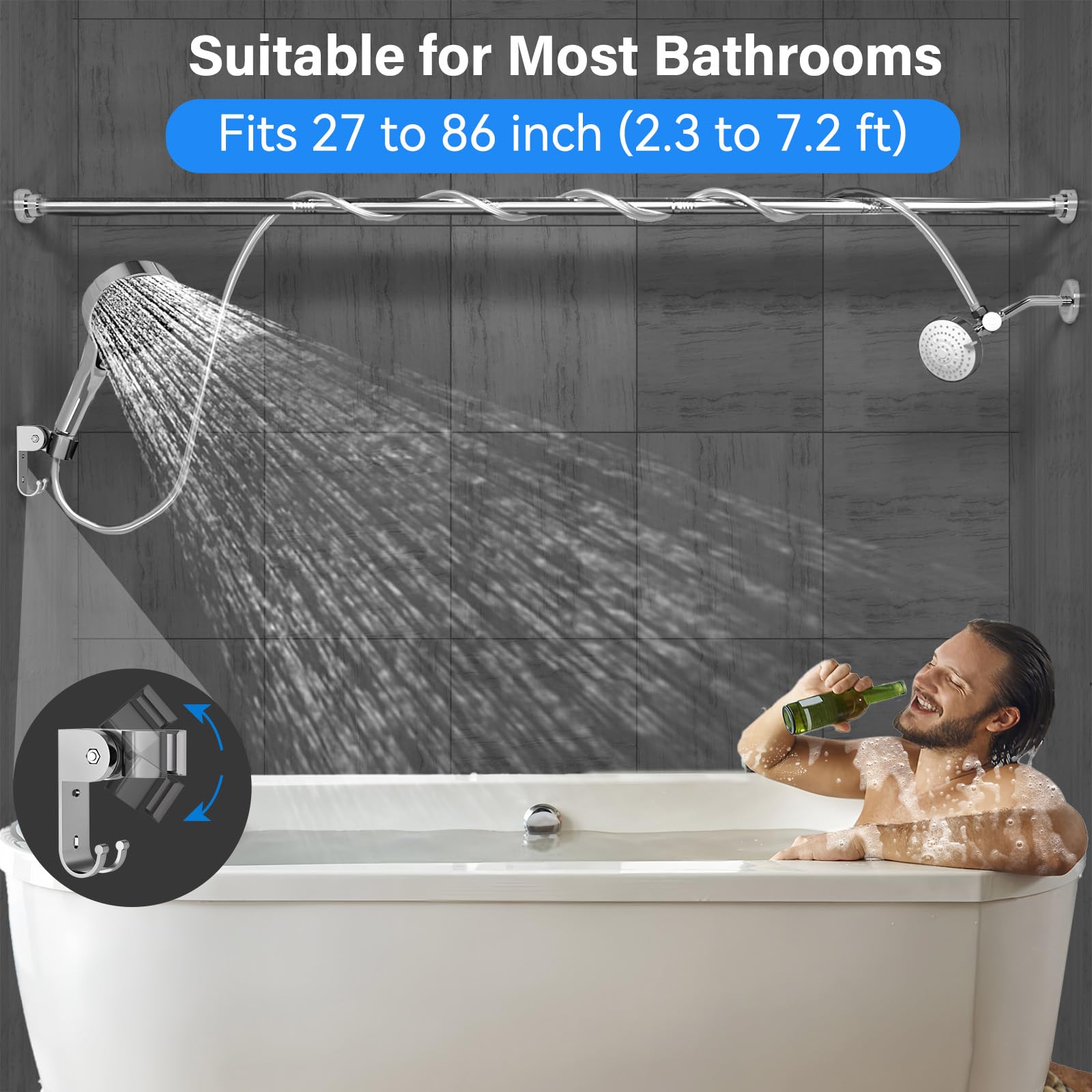 NTPN dual shower head handheld attachment in use for versatile rinse and control.