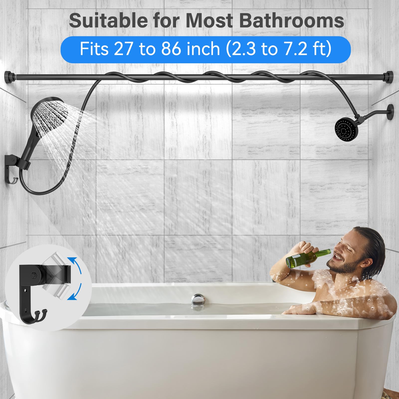 NTPN dual shower head demonstrates high-pressure flow for powerful cleansing