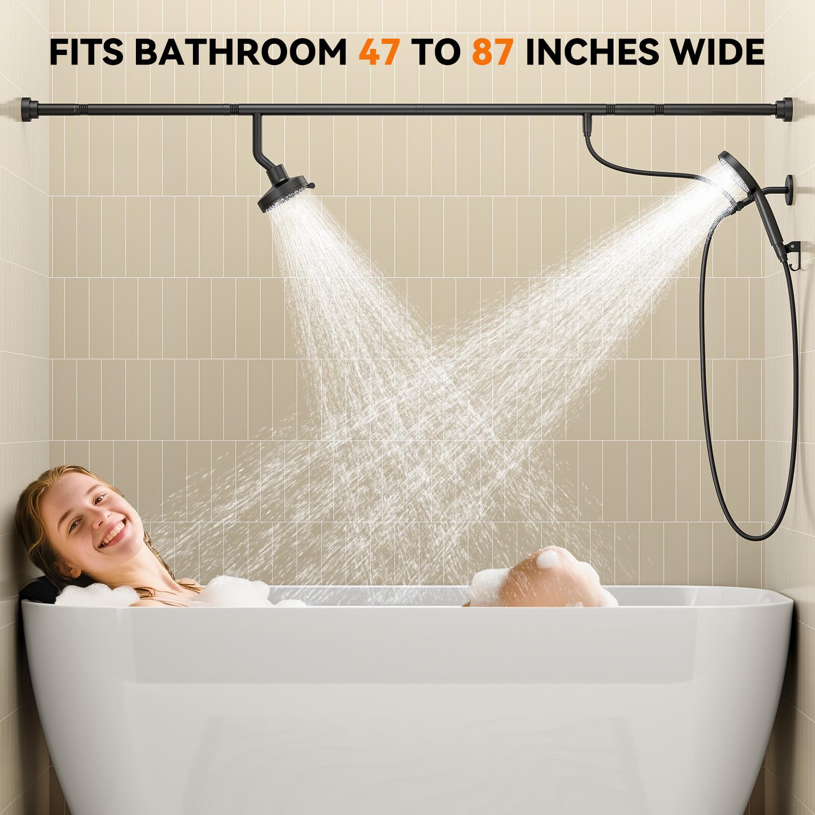 NTPN handheld shower for easy rinsing and pet cleaning during showers.
