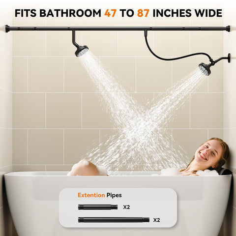 NTPN high-pressure dual shower heads deliver a deeper cleanse even with low water pressure