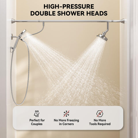 NTPN rust-resistant stainless steel shower heads stay bright and clean longer.