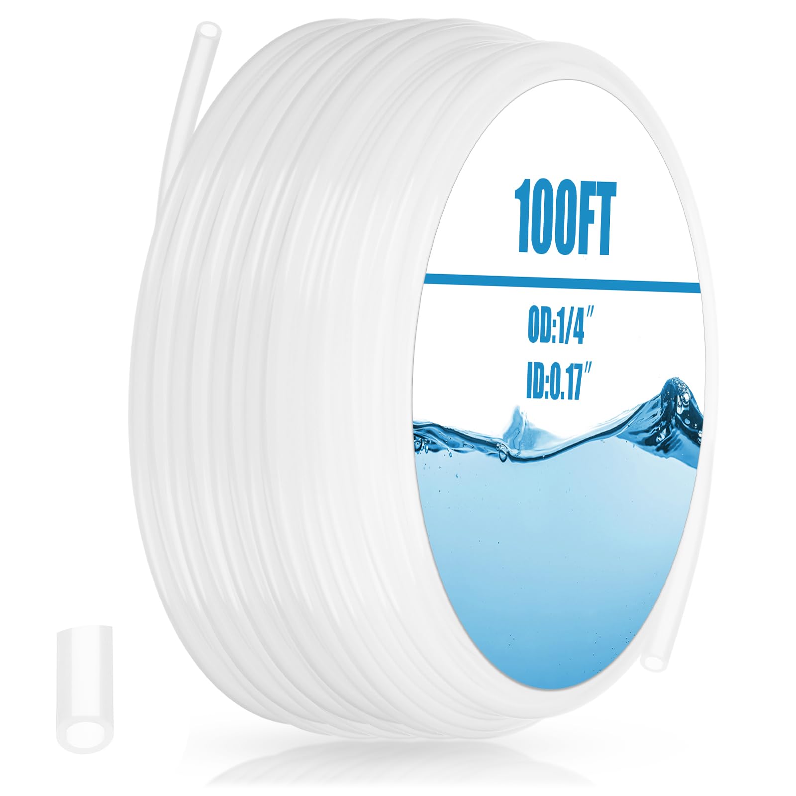 Nuanchu 100ft polyethylene tubing, coiled for easy water transfer and brewing setups.