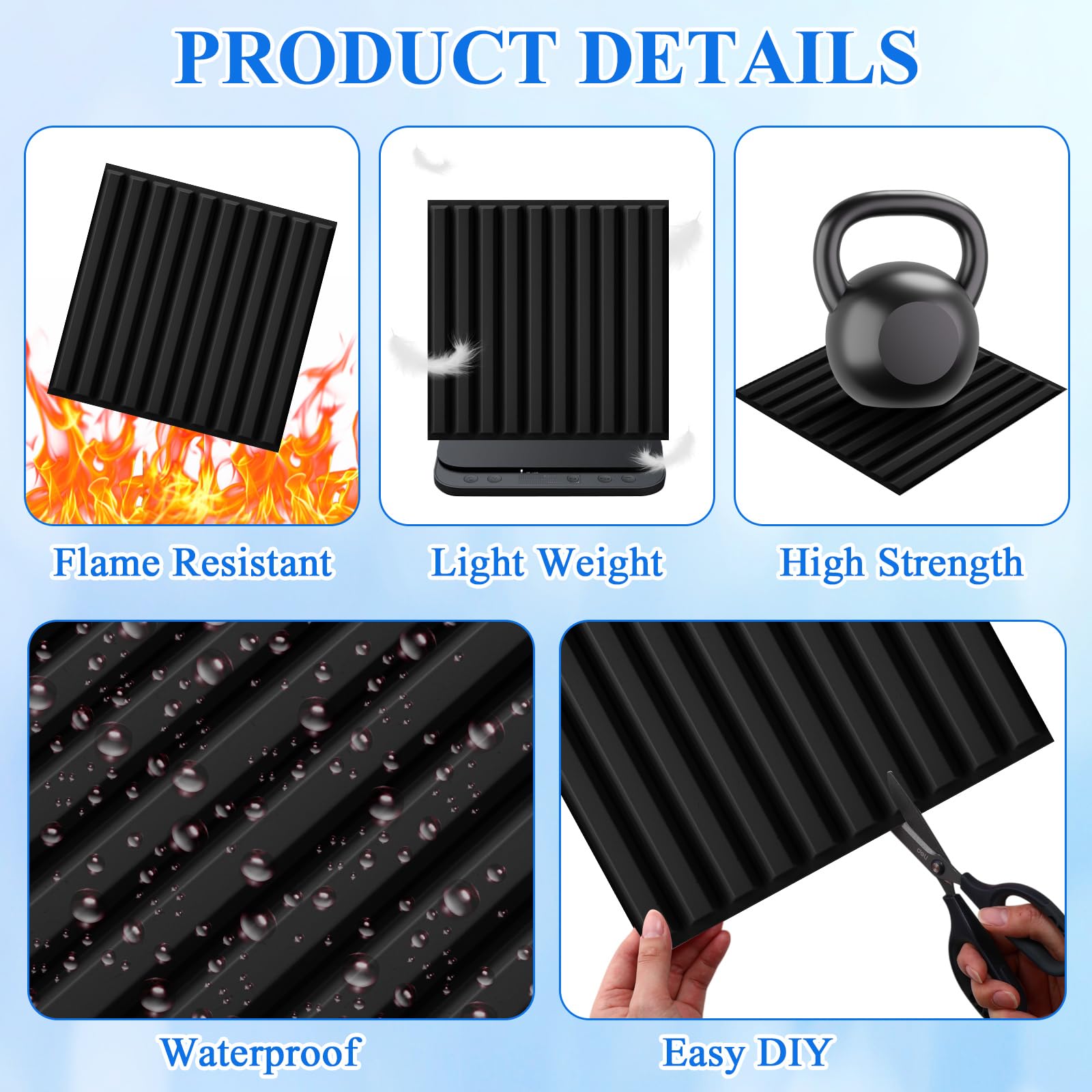 Nuanchu slat panels provide lightweight, durable wall accents.