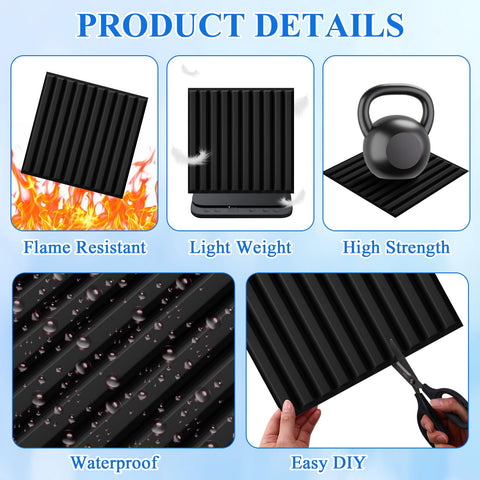 Nuanchu slat panels provide lightweight, durable wall accents.