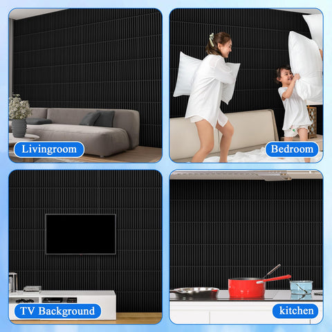 Nuanchu 60-piece PVC set enables quick feature wall makeovers.