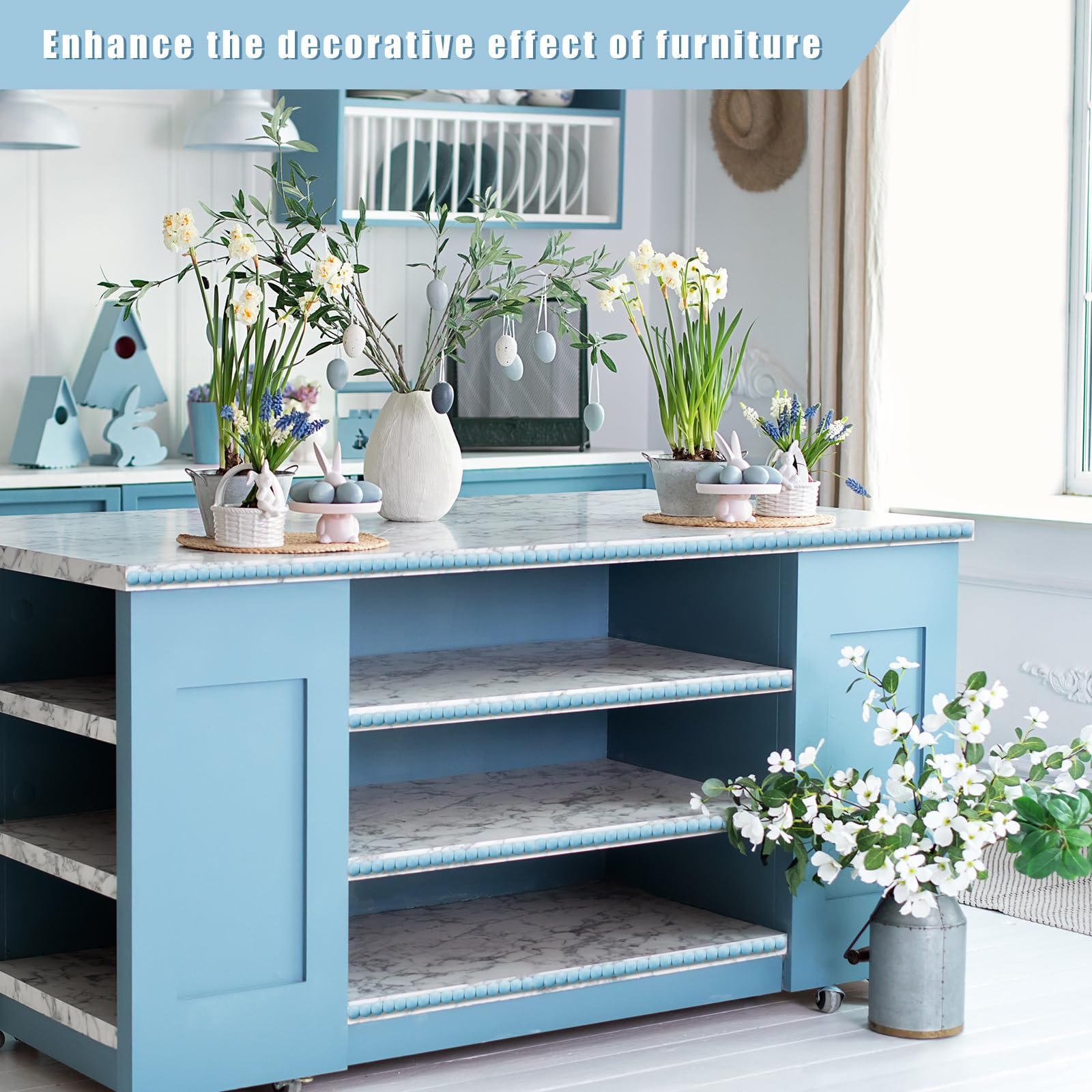 Nuanchu cabinet and wall trim adds warm dimension to furniture and spaces.