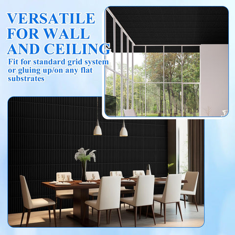 Nuanchu 3D slat panels for TV backdrops and offices.