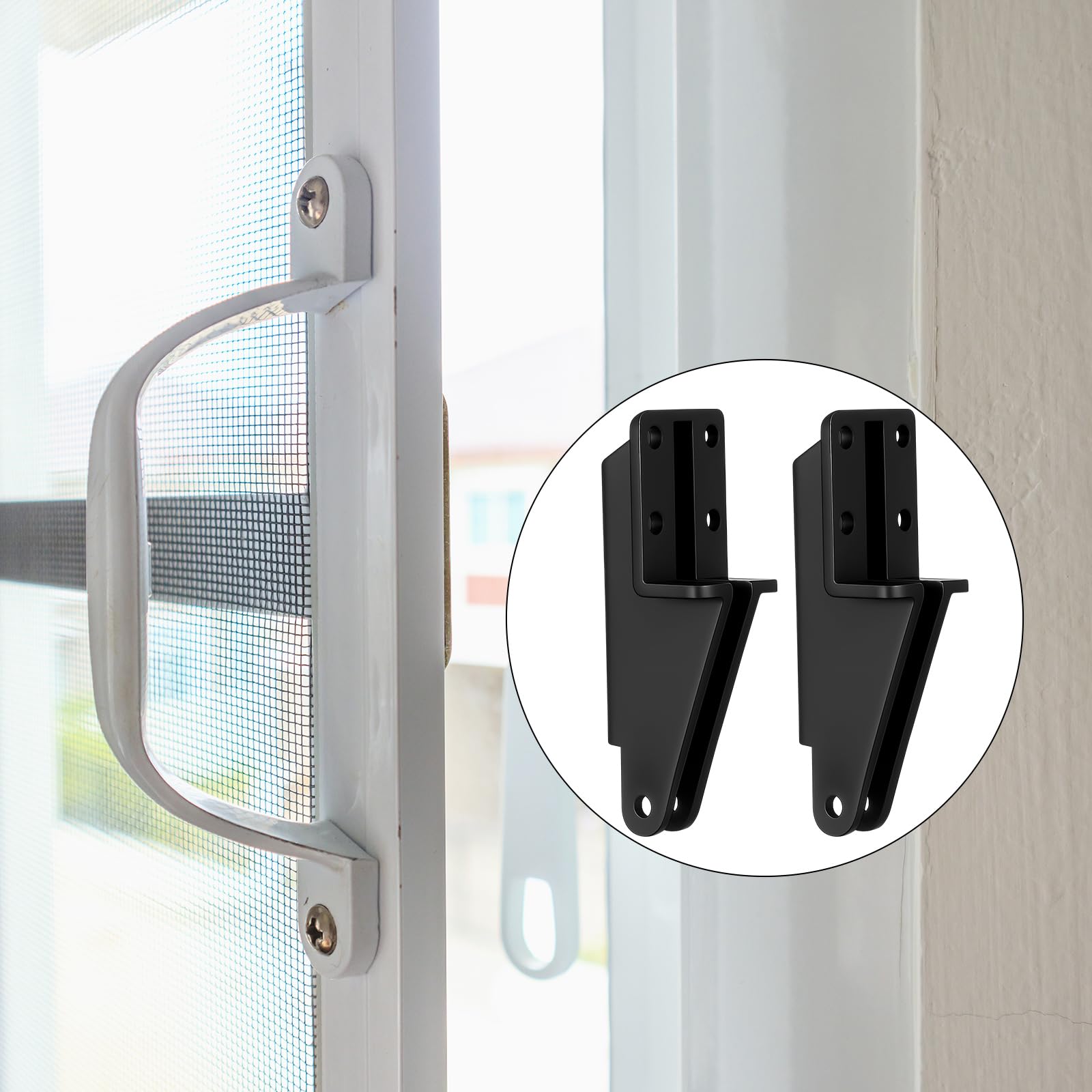 Nuanchu easy-install door closer bracket in black saves time during retrofits
