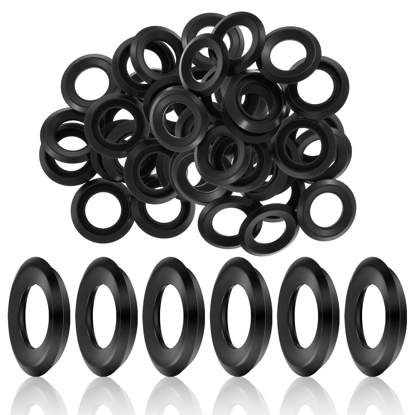 Nuanchu external lamp holder gasket in black protects outdoor sockets.