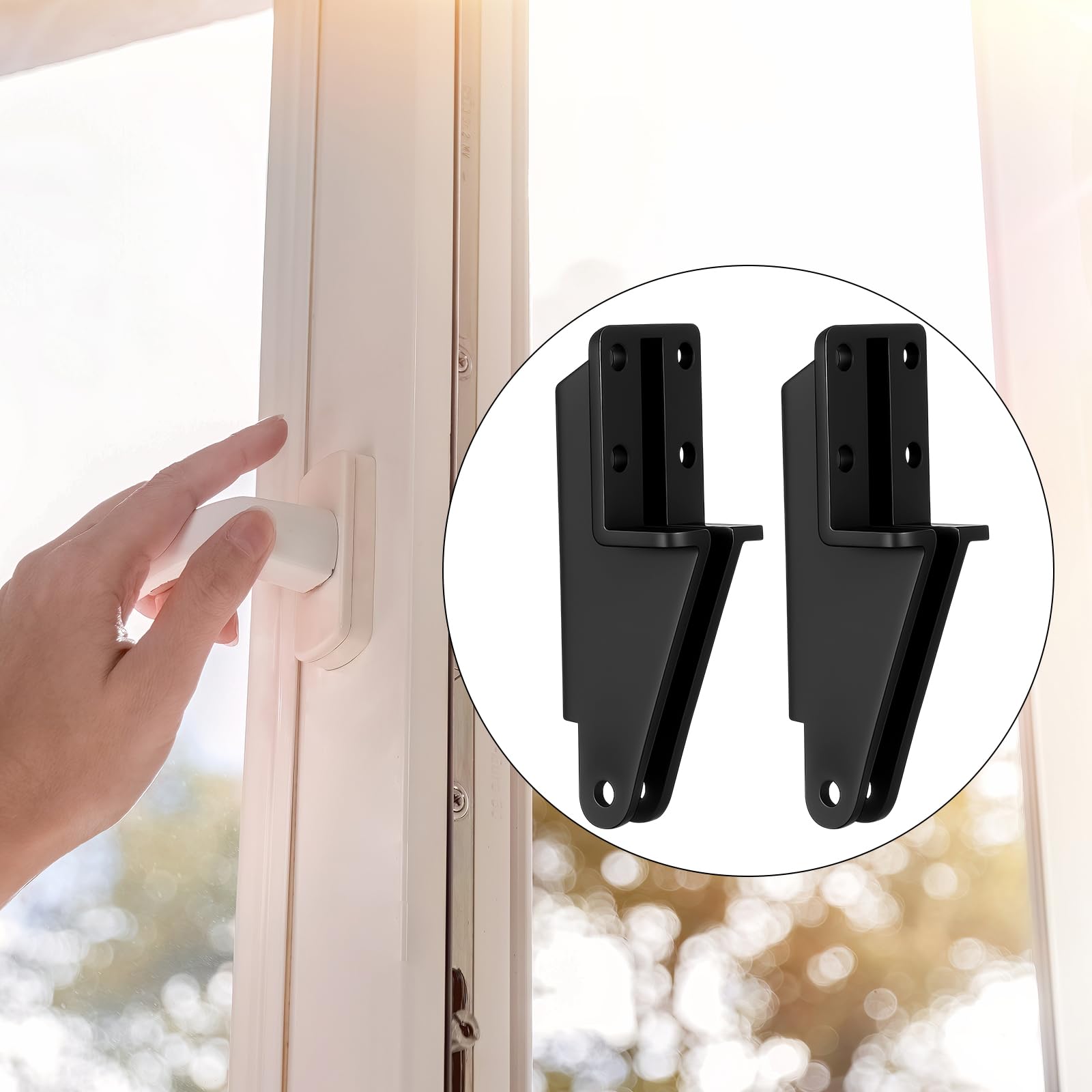 Nuanchu jamb bracket for door closer in black fits standard installations