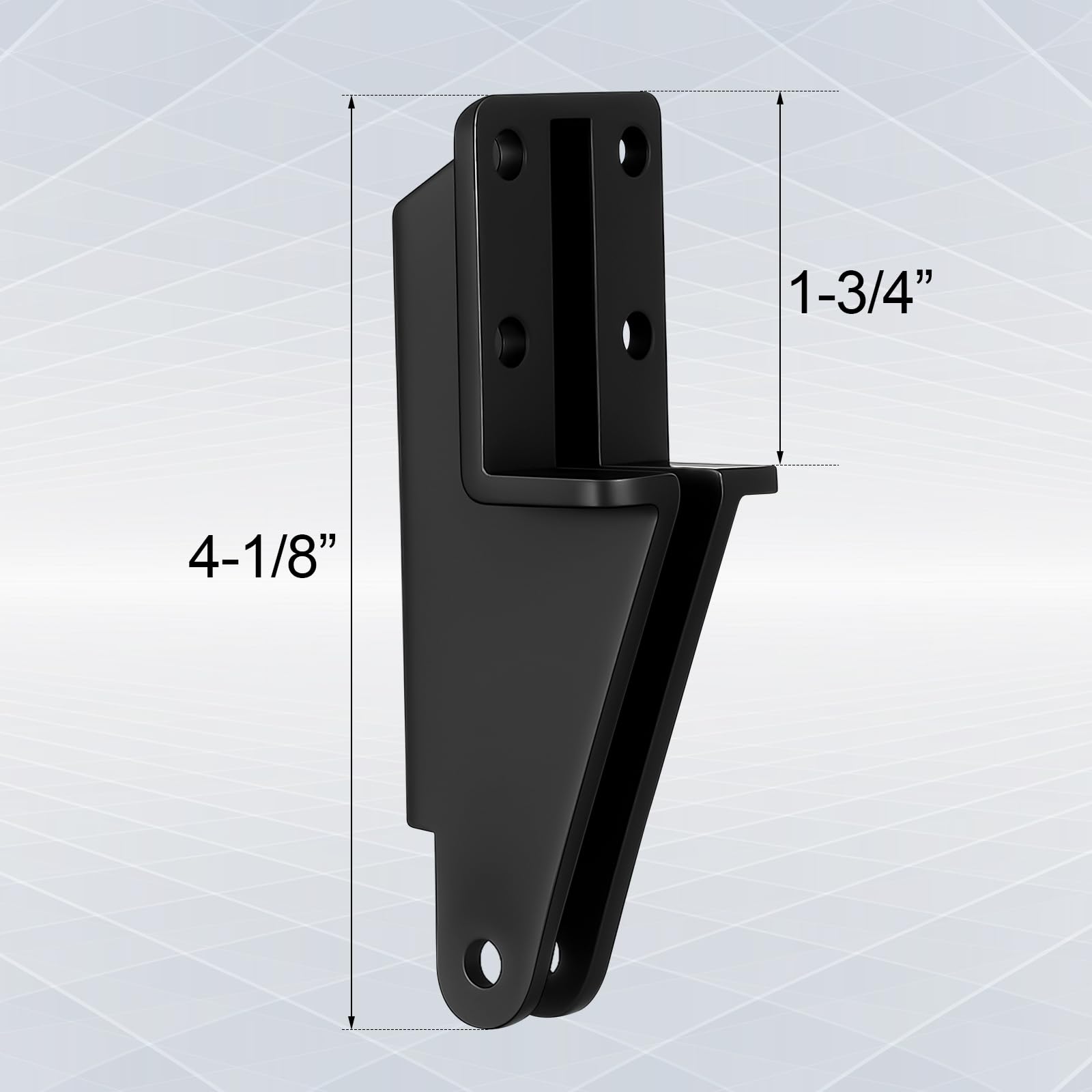 Nuanchu post-mounted closer bracket in black improves storm door reliability