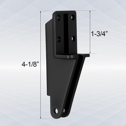 Nuanchu post-mounted closer bracket in black improves storm door reliability