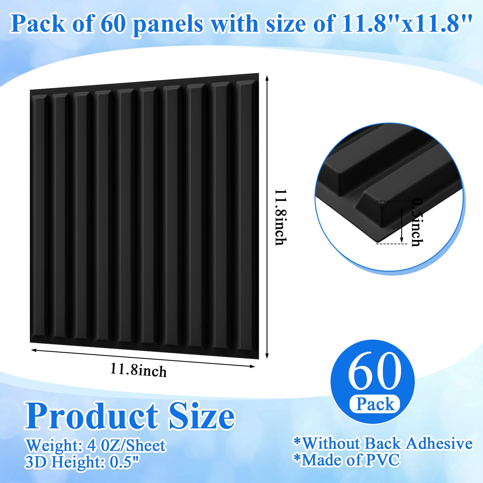 Nuanchu PVC wall tile 12x12 for easy DIY renovations.
