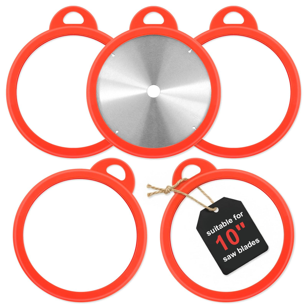 Nuanchu red silicone 10-inch blade sleeve protects blades during storage.