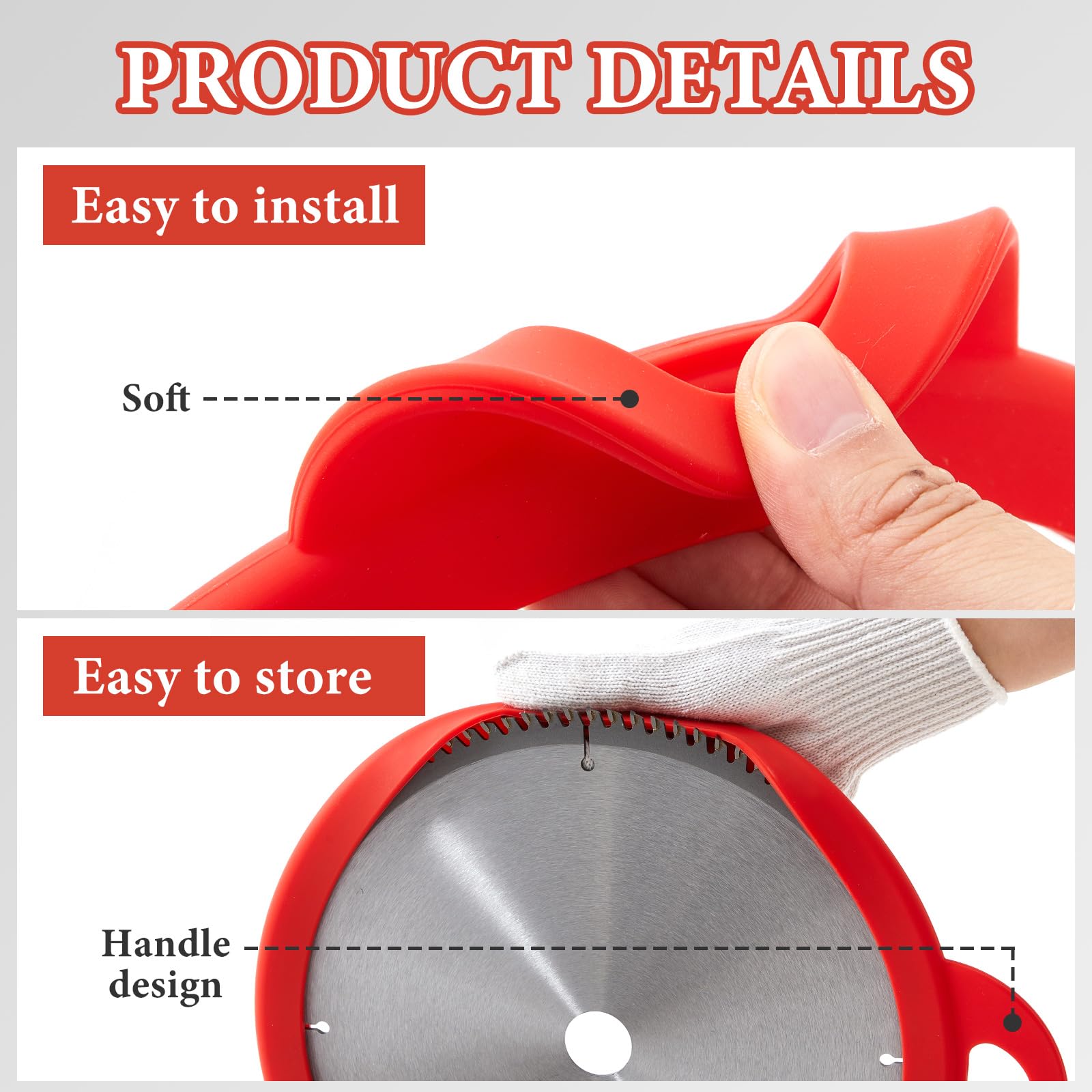 Nuanchu red protector keeps table saw blades safe and organized.