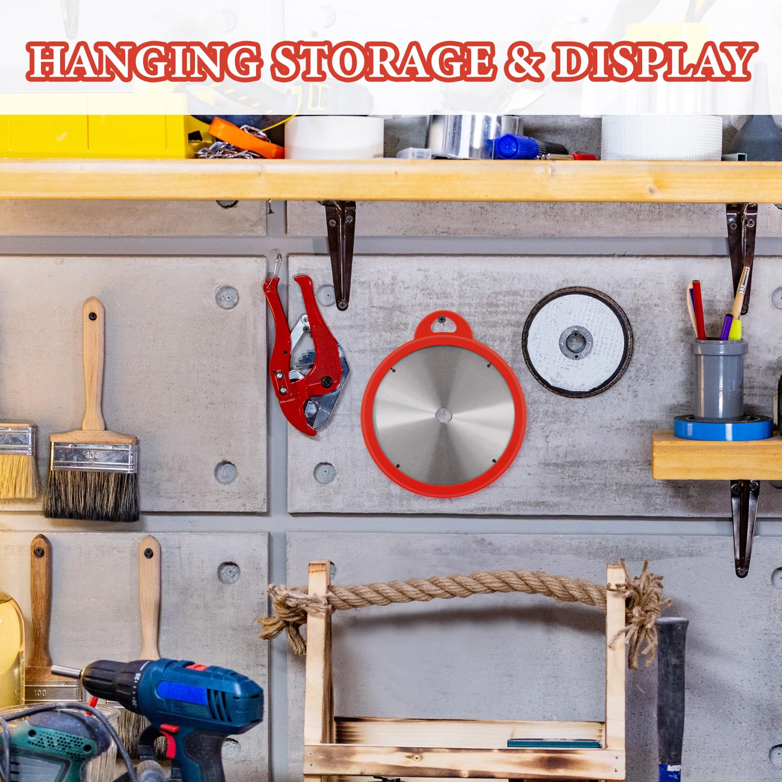 Nuanchu blade sleeves hang easily for neat workshop storage.