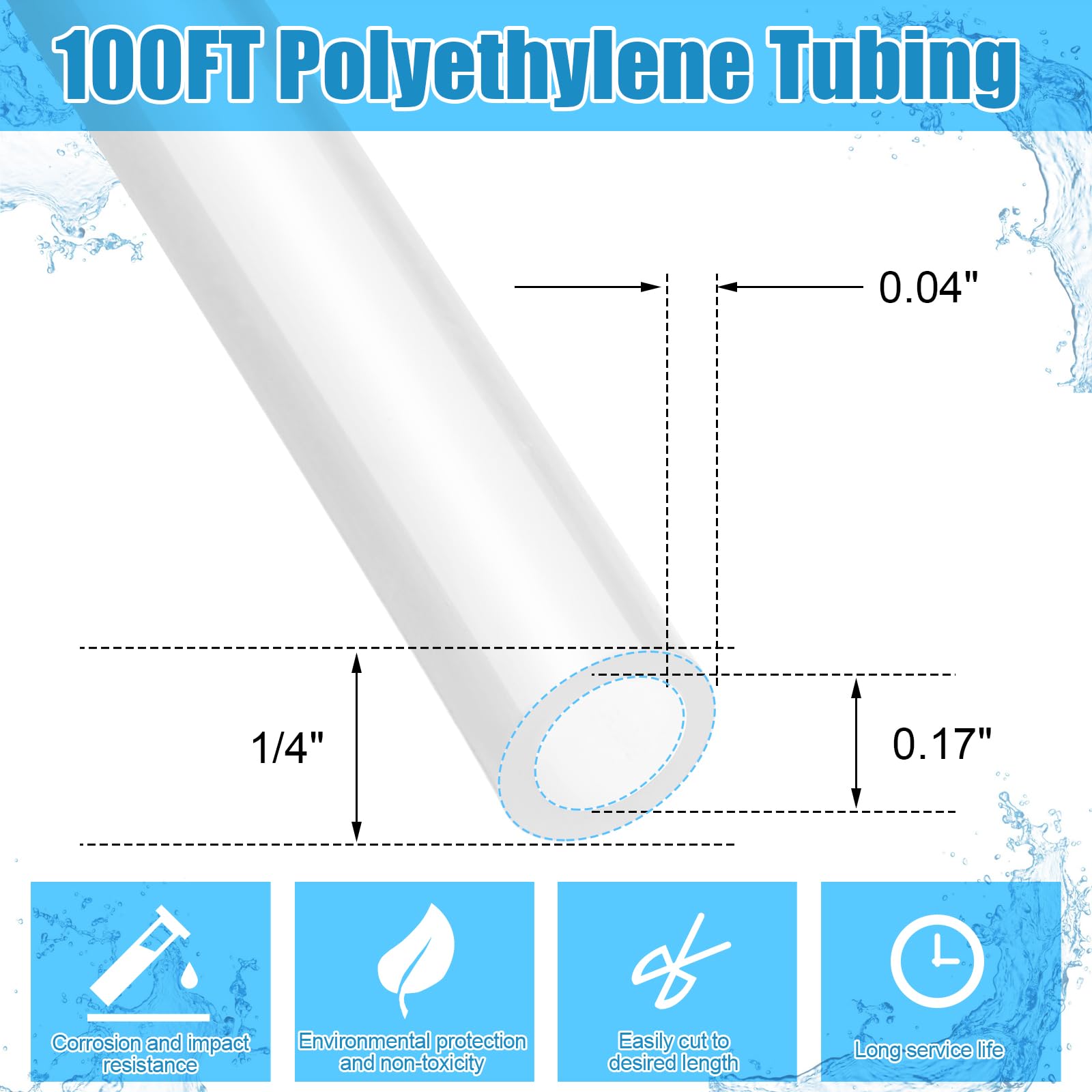 Nuanchu tubing with 0.040 inch wall thickness for sturdy performance.