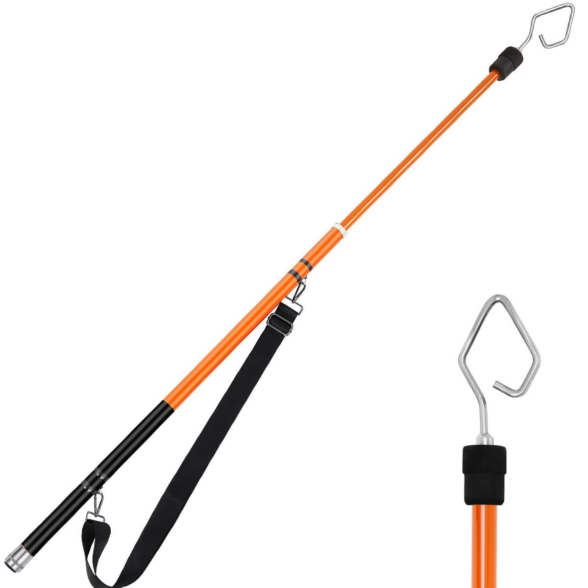 Nuanchu Wire Plus Telescopic Pole extended to 24ft for efficient wire pulling.