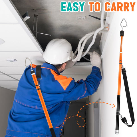 Nuanchu Carbon fiber construction keeps the pole sturdy yet lightweight.