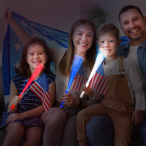 NUDALA red glow fiber optic wand brightens Christmas celebrations