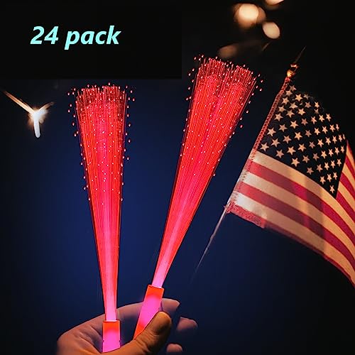 NUDALA red glow fiber optic wand enhances concert visuals