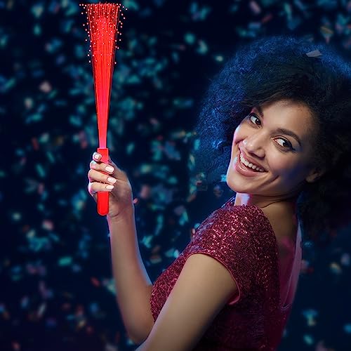 NUDALA red glow fiber optic wand used at parties for dynamic lighting