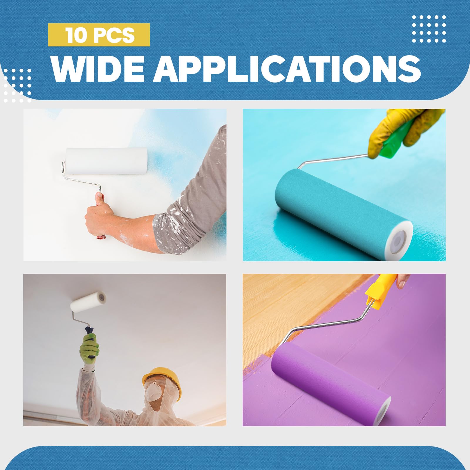 Nuenen foam roller for furniture providing precise coverage on wood
