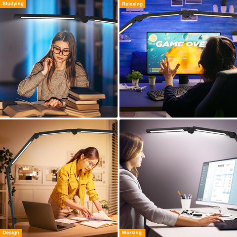 NUERPO dimmable lamp provides brightness and color temperature control for any task.