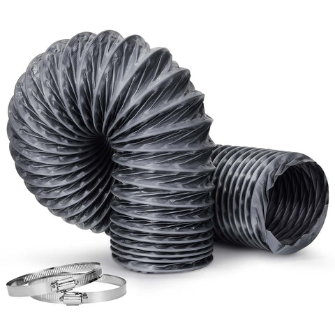 Nui-Rui dryer vent hose close-up showing 4-inch nylon fabric for flexible installation.