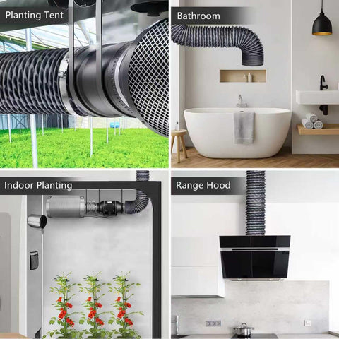 Nui-Rui greenhouse setup displaying heater venting with the hose.