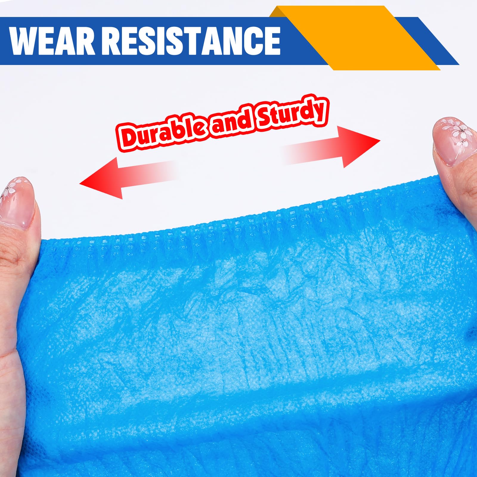 NUITPY durable shoe covers with tear-resistant fabric and reinforced edges.