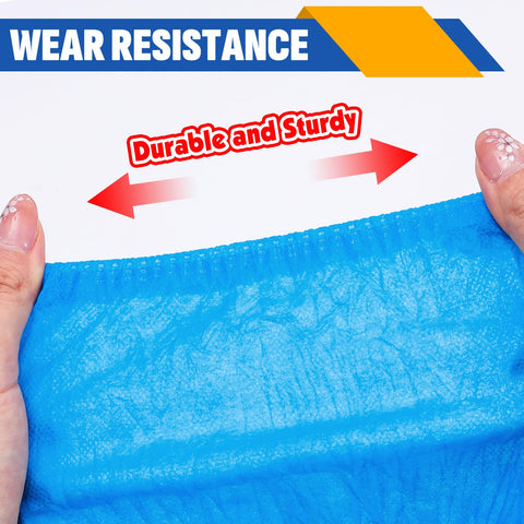 NUITPY durable shoe covers with tear-resistant fabric and reinforced edges.