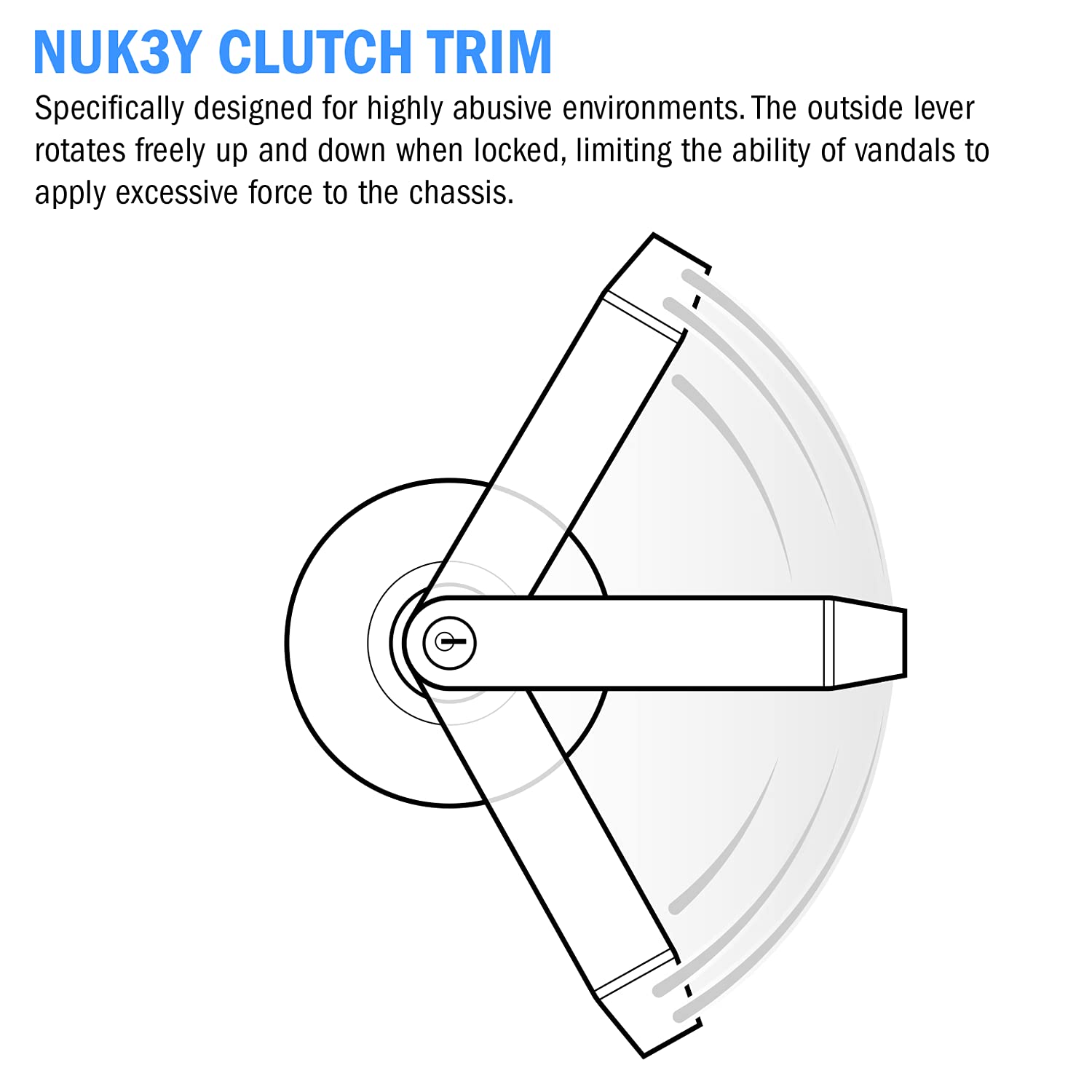 Nuk3y Azure clutch lever design adds vandal-resistant security.